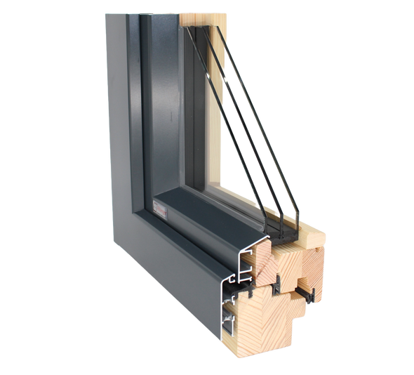 Holz-Alu-Fenster von Albinger Welden mit Dreifachverglasung Therm 95