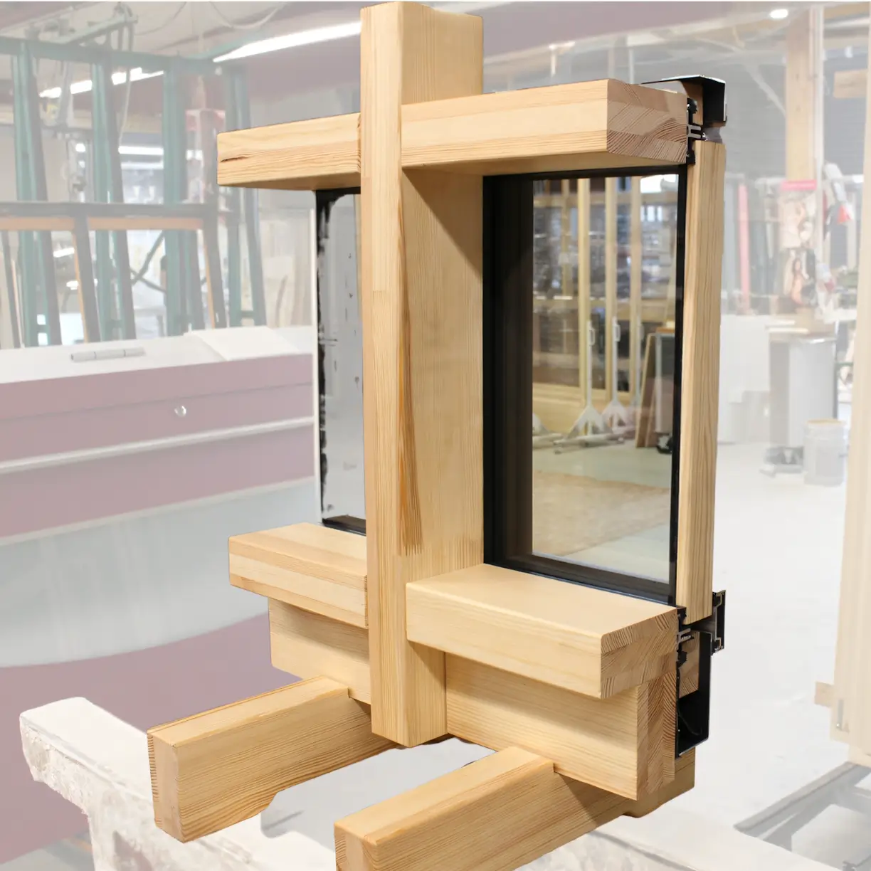 Innenansicht Pfosten-Riegel-Fassade