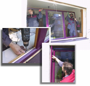 Montage von Einschubfenstern